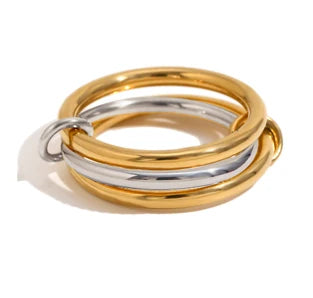 Modern Four-Band Copper Ring